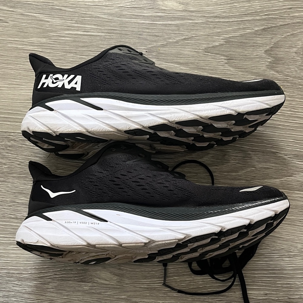 Hoka Women’s Black and White Running Shoes